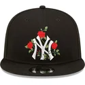 mutzen-flach-schwarz-snapback-9fifty-flower-der-new-york-yankees-mlb-von-new-era