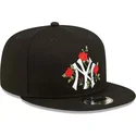 mutzen-flach-schwarz-snapback-9fifty-flower-der-new-york-yankees-mlb-von-new-era