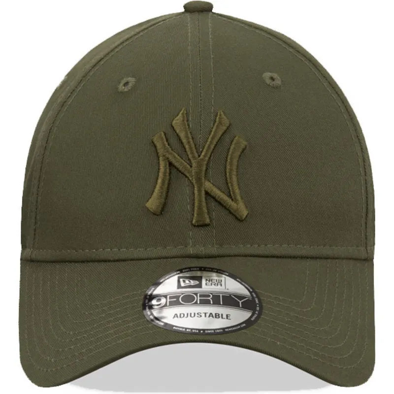 mutzen-gebogen-grun-snapback-9forty-league-essential-der-new-york-yankees-mlb-von-new-era
