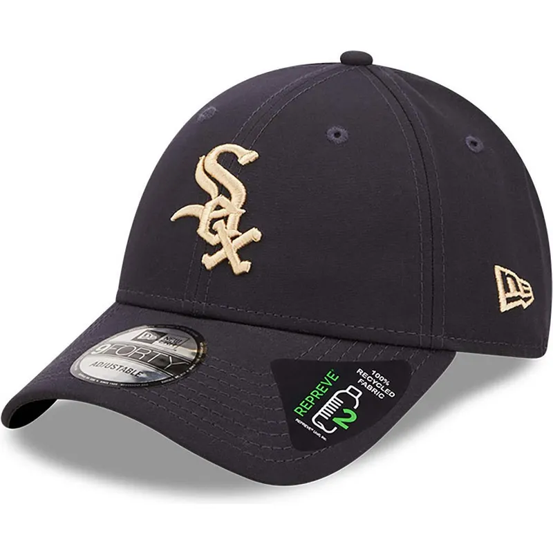 mutzen-gebogen-marineblau-verstellbares-band-9forty-repreve-der-chicago-white-sox-mlb-von-new-era