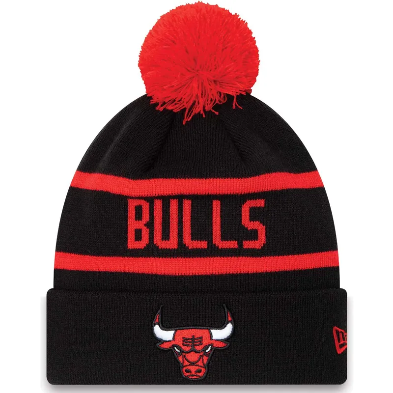 mutzen-pompon-schwarz-cuff-jake-der-chicago-bulls-nba-von-new-era