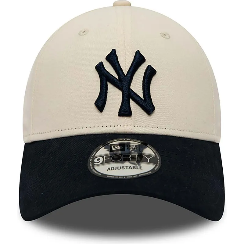mutzen-gebogen-beige-verstellbares-band-9forty-der-new-york-yankees-mlb-von-new-era