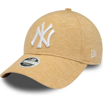Beige verstellbare Damenkappe 9FORTY Jersey der New York Yankees MLB von New Era