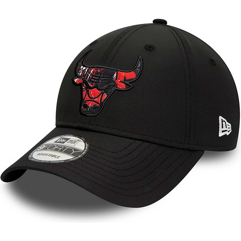 new-era-curved-brim-9forty-print-infill-chicago-bulls-nba-black-adjustable-cap