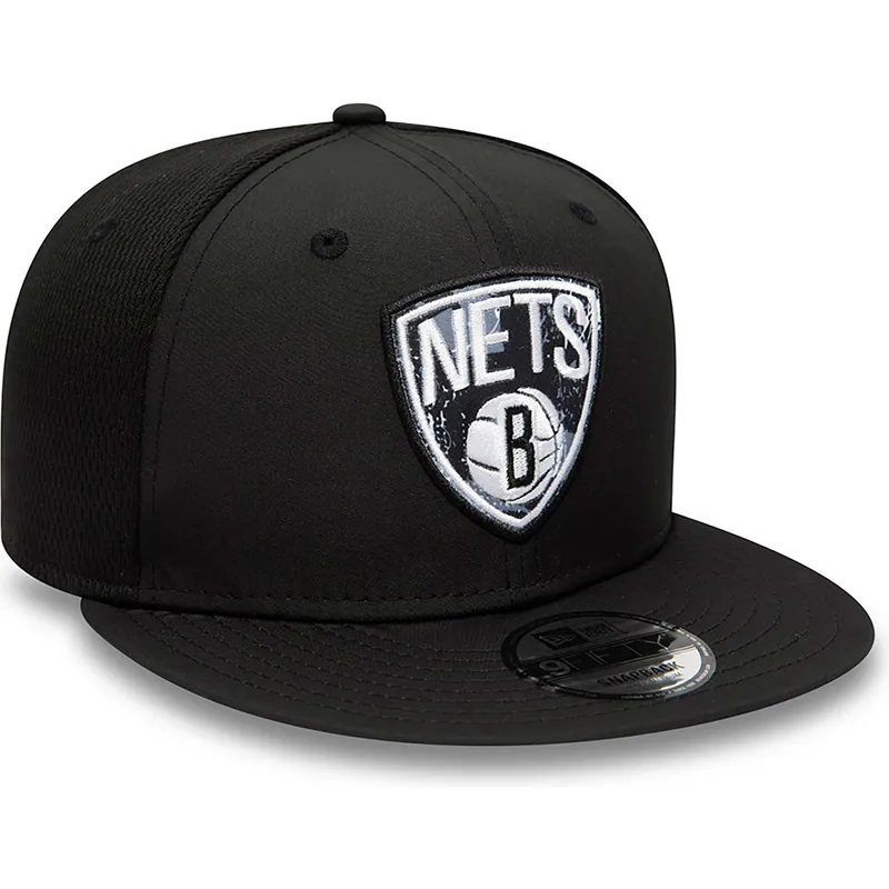 mutzen-flach-schwarz-snapback-9fifty-print-infill-der-brooklyn-nets-nba-von-new-era
