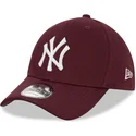 mutzen-gebogen-rot-angepasst-granate-39thirty-league-essential-der-new-york-yankees-mlb-von-new-era