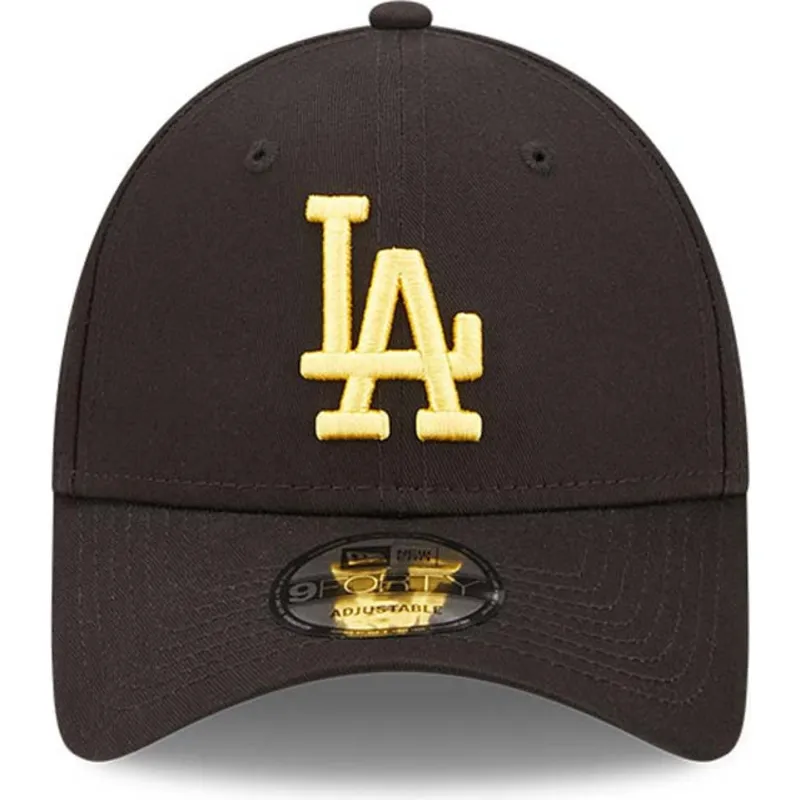 mutzen-gebogen-schwarz-verstellbares-band-9forty-league-essential-der-los-angeles-dodgers-mlb-von-new-era