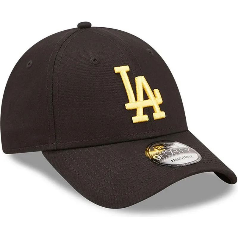 mutzen-gebogen-schwarz-verstellbares-band-9forty-league-essential-der-los-angeles-dodgers-mlb-von-new-era