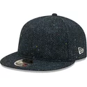 new-era-flat-brim-9fifty-tweed-navy-blue-adjustable-cap