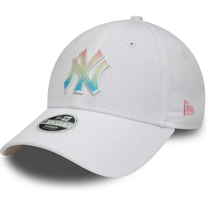 mutzen-gebogen-weiss-verstellbares-band-multicolor-9forty-ombre-infill-der-new-york-yankees-mlb-von-new-era