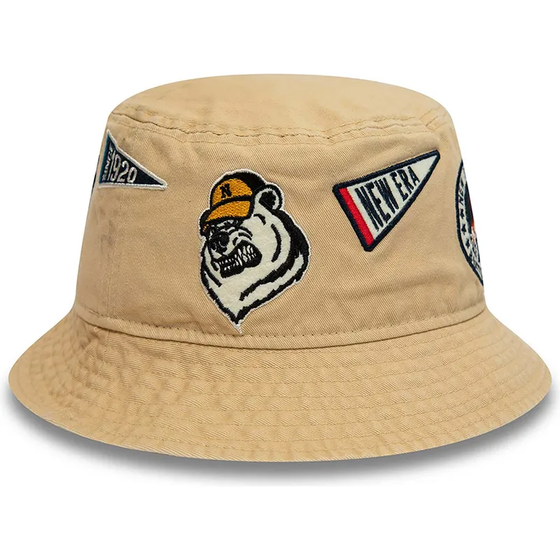 eimer-beige-der-bucket-beige-buffalo-new-york-all-over-patch-von-new-era eimer-beige-der-bucket-beige-buffalo-new-york-all-over-patch-von-new-era