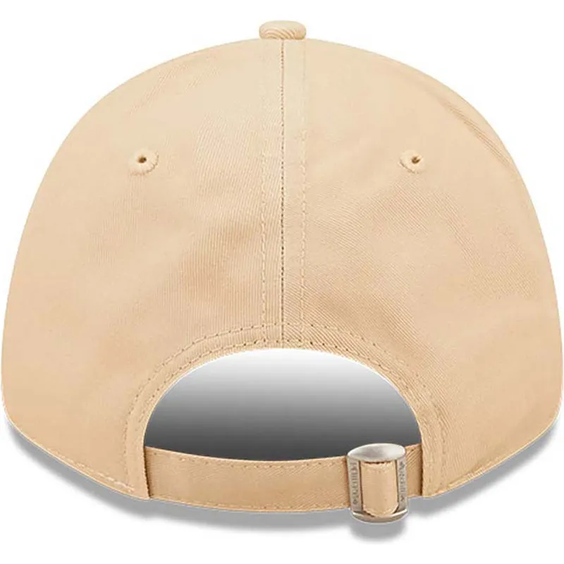 mutzen-gebogen-beige-verstellbares-band-marron-9forty-league-essential-der-new-york-yankees-mlb-von-new-era
