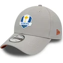 new-era-9forty-verstellbare-graue-kappe-mit-gebogenem-schirm-ryder-cup-europe-samstag