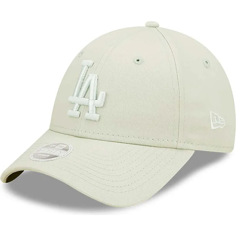 mutzen-gebogen-grun-verstellbares-band-claro-claro-9forty-league-essential-der-los-angeles-dodgers-mlb-von-new-era