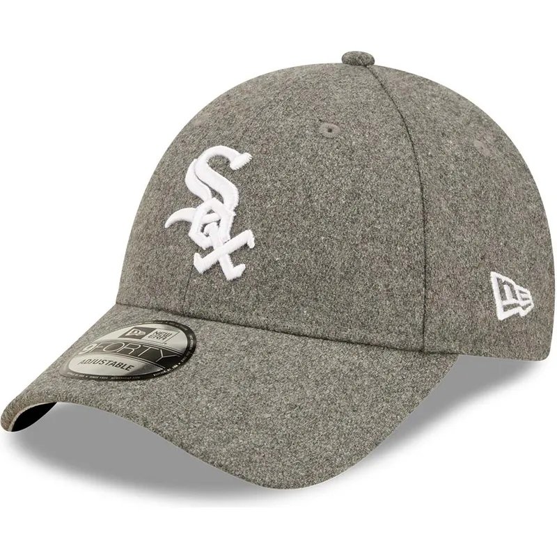 mutzen-gebogen-grau-verstellbares-band-9forty-the-league-melton-der-chicago-white-sox-mlb-von-new-era