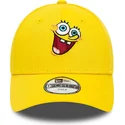 mutzen-gebogen-gelb-verstellbares-band-fur-kinder-9forty-der-bob-esponja-bob-esponja-von-new-era