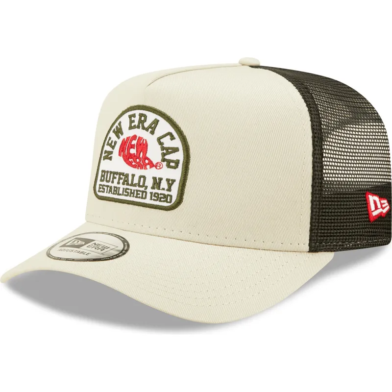 mutzen-gebogen-beige-snapback-a-frame-von-new-era