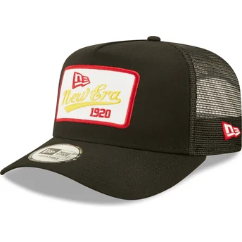 New Era 1920 A Frame State Patch Black Trucker Hat