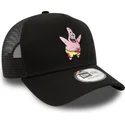 mutzen-gebogen-schwarz-snapback-a-frame-der-patricio-estrella-bob-esponja-von-new-era