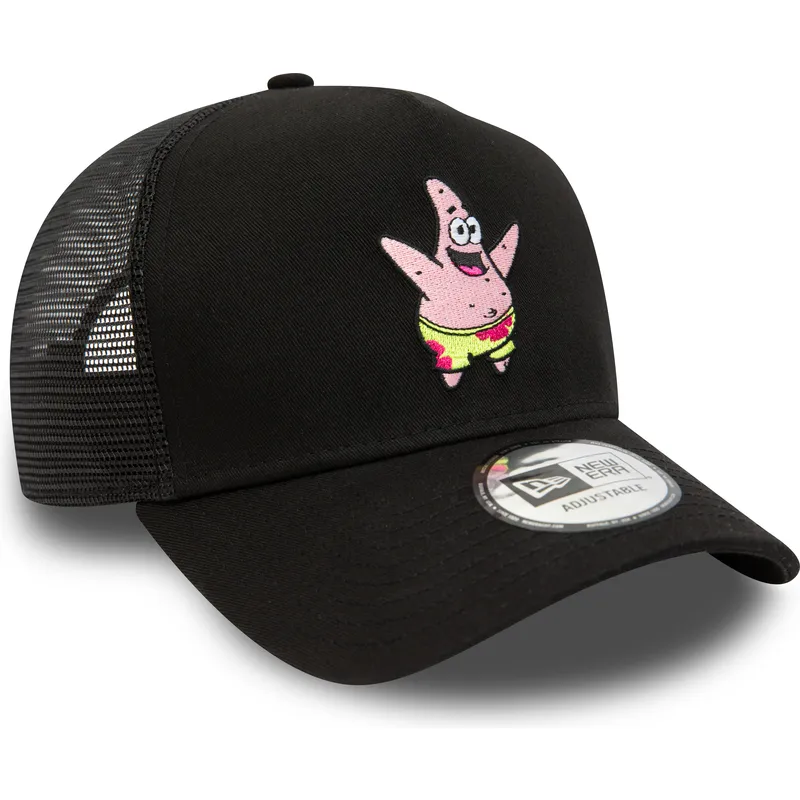 mutzen-gebogen-schwarz-snapback-a-frame-der-patricio-estrella-bob-esponja-von-new-era