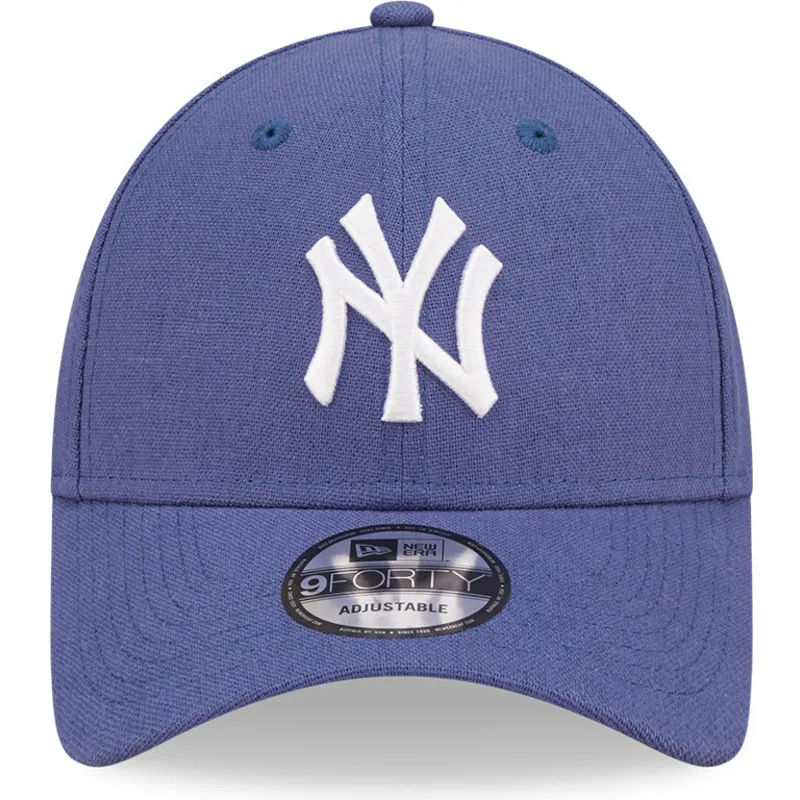 mutzen-gebogen-blau-verstellbares-band-9forty-linen-der-new-york-yankees-mlb-von-new-era mutzen-gebogen-blau-verstellbares-band-9forty-linen-der-new-york-yankees-mlb-von-new-era