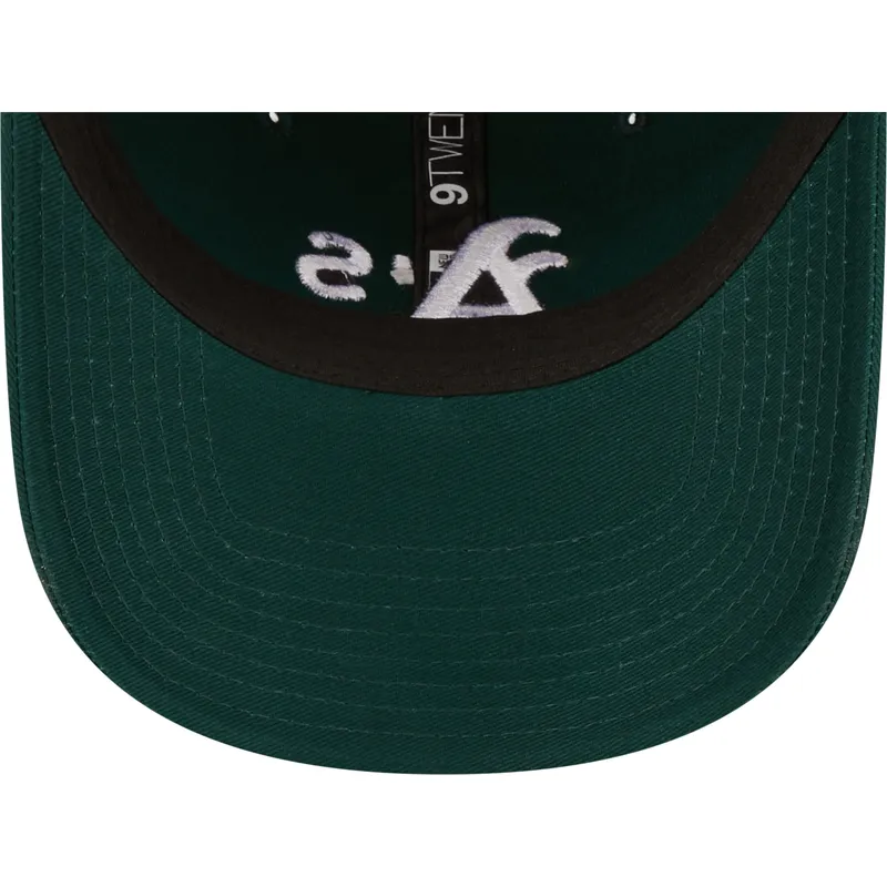 mutzen-gebogen-grun-verstellbares-band-9twenty-league-essential-der-oakland-athletics-mlb-von-new-era