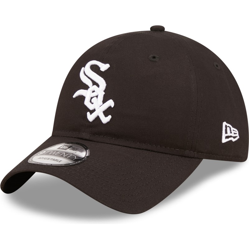 new-era-curved-brim-9twenty-league-essential-chicago-white-sox-mlb-black-adjustable-cap