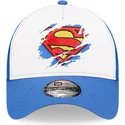 mutzen-gebogen-blau-snapback-fur-kinder-a-frame-der-superman-dc-comics-von-new-era