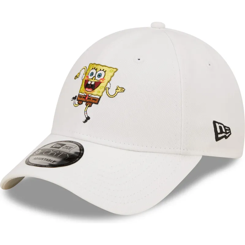 mutzen-gebogen-weiss-verstellbares-band-9forty-der-bob-esponja-von-new-era