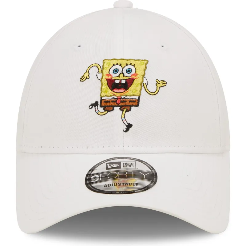 mutzen-gebogen-weiss-verstellbares-band-9forty-der-bob-esponja-von-new-era