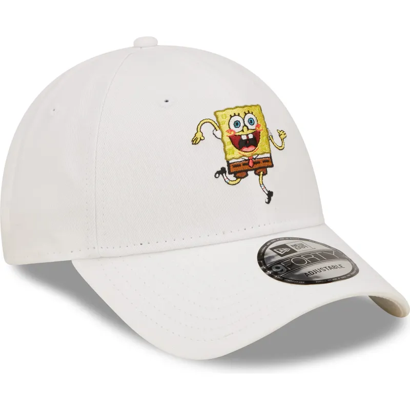 mutzen-gebogen-weiss-verstellbares-band-9forty-der-bob-esponja-von-new-era