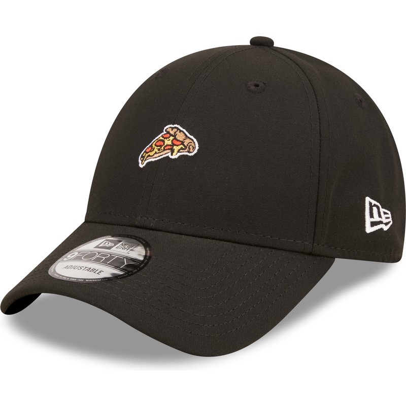 new-era-curved-brim-pizza-have-a-slice-9forty-food-icon-black-adjustable-cap