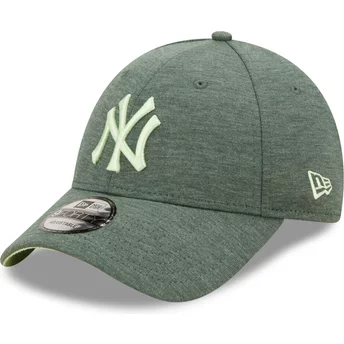New Era Curved Brim Green Logo 9FORTY Jersey Essential New York Yankees MLB Green Adjustable Cap