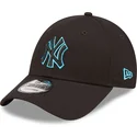 mutzen-gebogen-schwarz-verstellbares-band-9forty-neon-outline-der-new-york-yankees-mlb-von-new-era