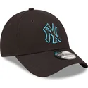 mutzen-gebogen-schwarz-verstellbares-band-9forty-neon-outline-der-new-york-yankees-mlb-von-new-era
