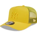 mutzen-gebogen-gelb-snapback-a-frame-tonal-mesh-der-new-york-yankees-mlb-von-new-era