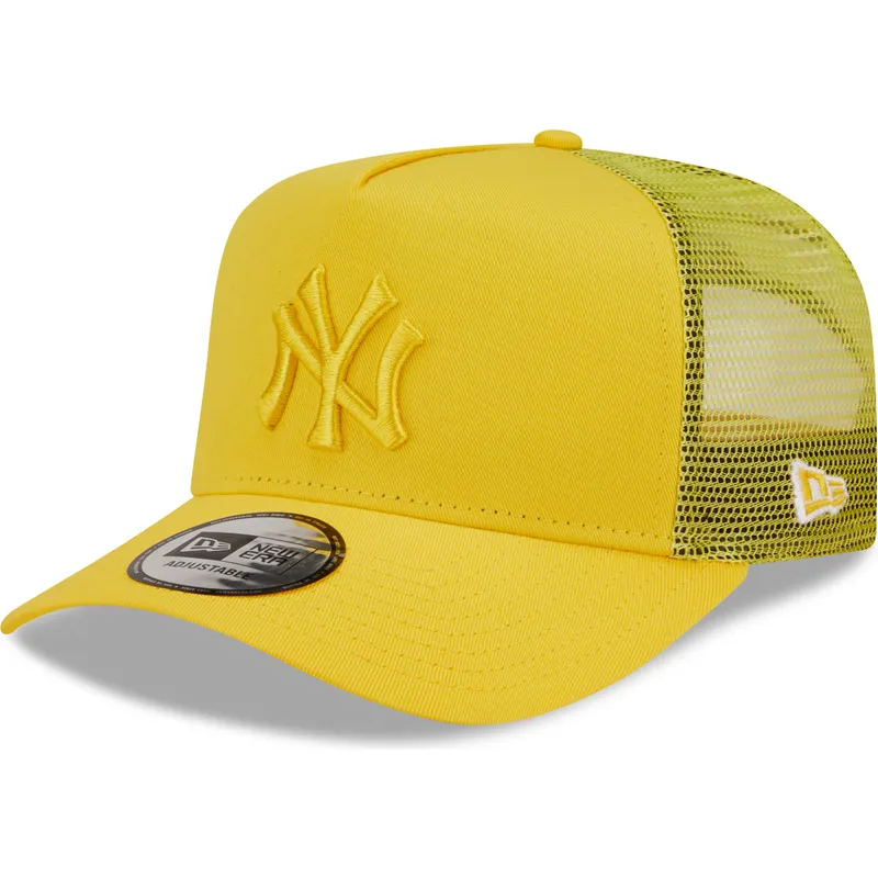 mutzen-gebogen-gelb-snapback-a-frame-tonal-mesh-der-new-york-yankees-mlb-von-new-era