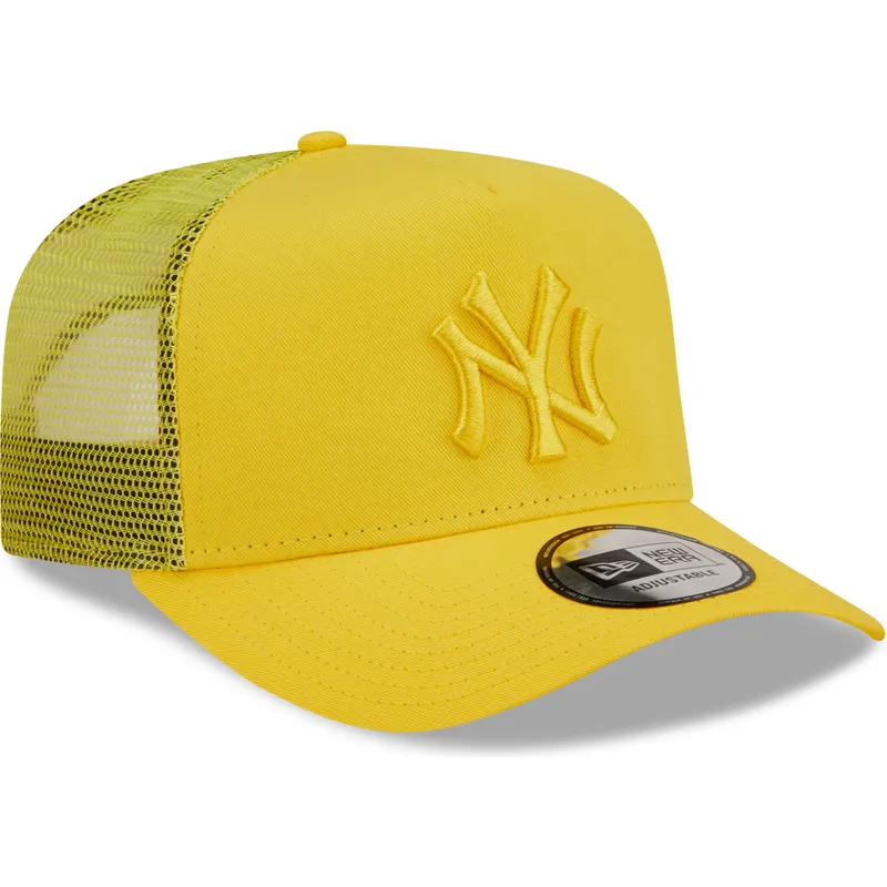 mutzen-gebogen-gelb-snapback-a-frame-tonal-mesh-der-new-york-yankees-mlb-von-new-era