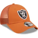mutzen-gebogen-orange-verstellbares-band-a-frame-home-field-der-las-vegas-raiders-nfl-von-new-era