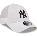 weisse-verstellbare-trucker-cap-a-frame-home-field-der-new-york-yankees-mlb-von-new-era