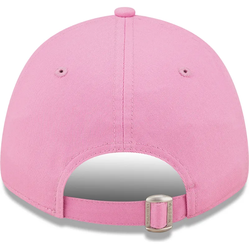 mutzen-gebogen-rosa-verstellbares-band-9forty-league-essential-der-new-york-yankees-mlb-von-new-era
