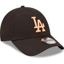 mutzen-gebogen-schwarz-verstellbares-band-9forty-league-essential-der-los-angeles-dodgers-mlb-von-new-era