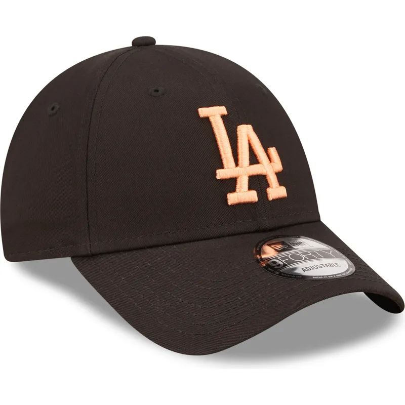 mutzen-gebogen-schwarz-verstellbares-band-9forty-league-essential-der-los-angeles-dodgers-mlb-von-new-era
