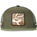 mutzen-flach-grun-snapback-kojote-looney-tunes-von-capslab