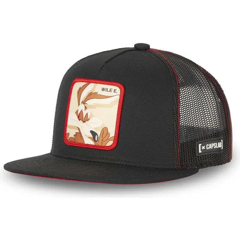 mutzen-flach-schwarz-snapback-kojote-looney-tunes-von-capslab
