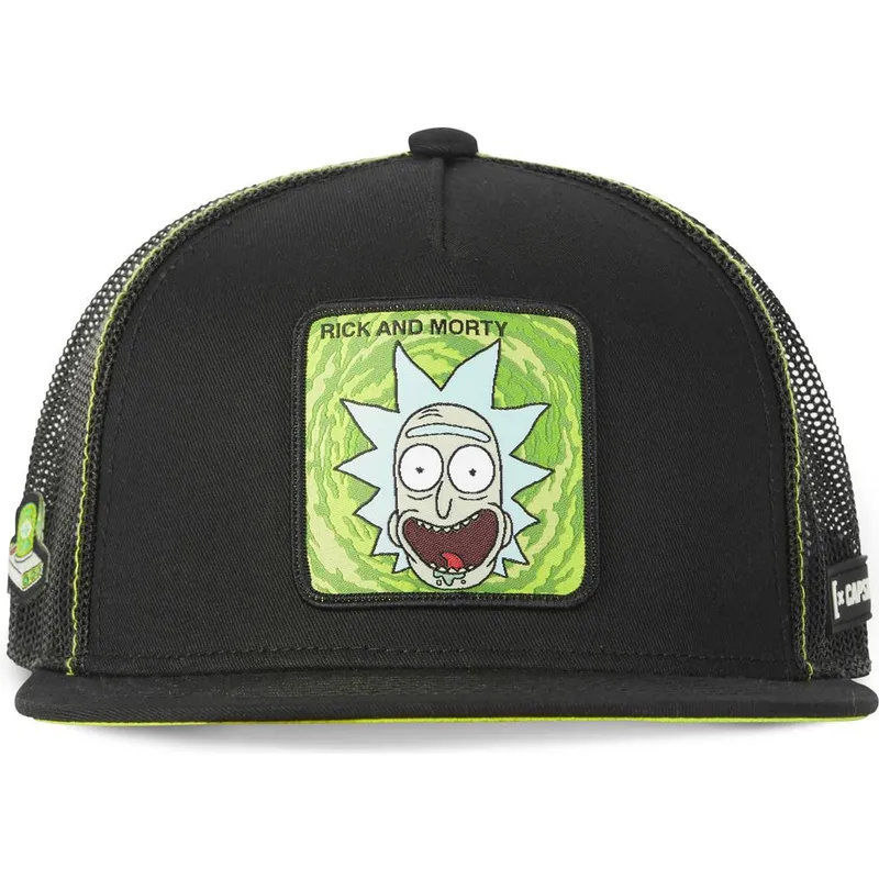 mutzen-flach-schwarz-snapback-rick-sanchez-rick-und-morty-von-capslab mutzen-flach-schwarz-snapback-rick-sanchez-rick-und-morty-von-capslab