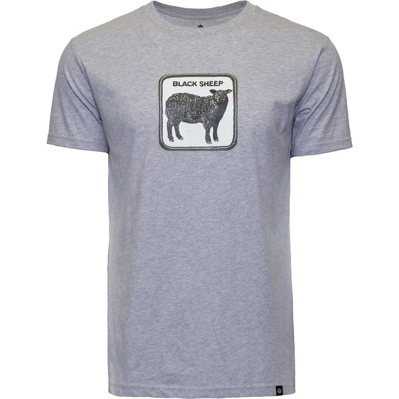 t-shirt-kurzarm-grau-der-camiseta-manga-corta-gris-oveja-black-sheep-outcast-the-farm-the-farm-von-goorin-bros