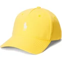gelbe-snapback-cap-mit-gebogenem-schirm-und-weissem-logo-ponte-darted-modern-sport-von-polo-ralph-lauren