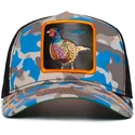 goorin-bros-blaue-tarnung-trucker-kappe-lucky-luck-stays-down-the-farm-mit-fasan