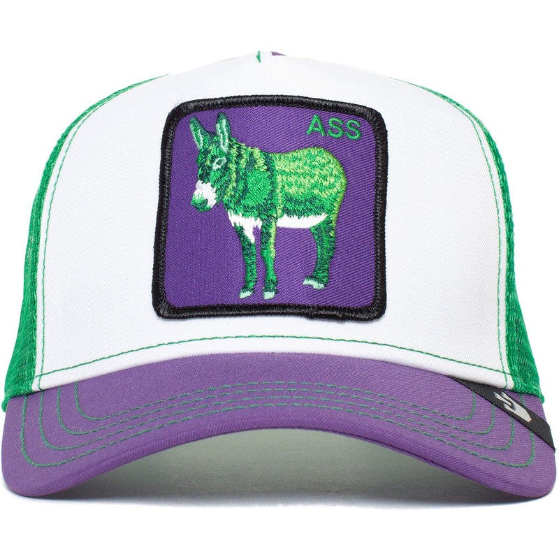 goorin-bros-ass-donkey-trip-the-farm-white-purple-and-green-trucker-hat
